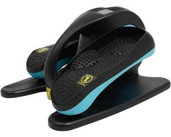Elektrische Elliptische Trainer - Zitbeentrainer Crosstrainer - Spierontspanning Thuis - Vaste Voetmassage - 10 g - Blauw Zwart