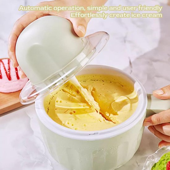 Automatische Ijsmaker - Dessert Maker - Zelfgemaakte Desserts - Compact Draadloos Ontwerp - 500 Ml Capaciteit — afbeelding 4