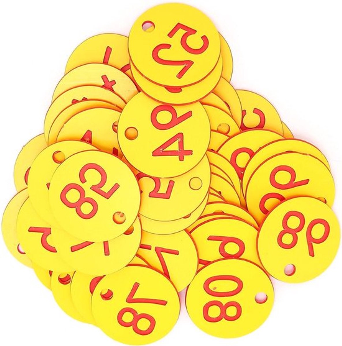 Plastic nummertags voor bijenkorven - 50 stuks - genummerde chips - Vee-accessoire