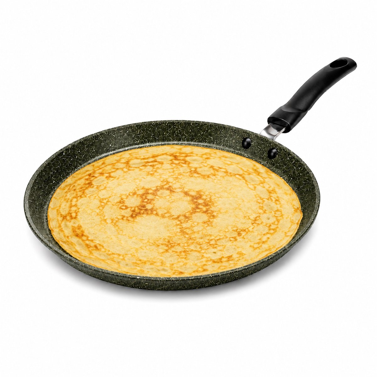 TVS ECO OK Keramische Crêpe- en Pannenkoekenpan - PFAS-vrij - BPA-vrij - Ø25cm - Inductie - 100% gerecycled - Made in Italy - 5 jaar garantie - Groen