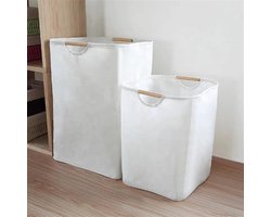 Opvouwbare mand - Kleding opberger - Huishoudelijk opbergen - Grote capaciteit - 30x30x40cm - Wit