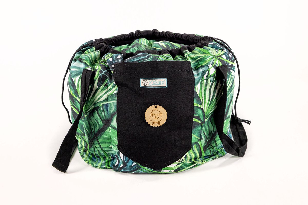 Skiep gaarstoof /ecologische slowcooker / koelbox / de wollige hooikist / gaarzak / energiebesparend / één formaat voor grote en kleine pannen/ jungle look met zwart