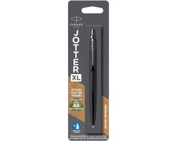 Parker Jotter XL-balpen | Monochroom matzwart | Medium punt | Blauwe inkt