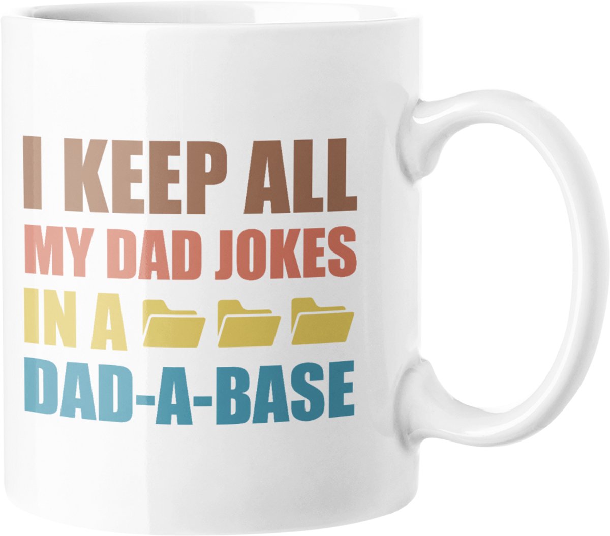 Grappige Papa Grappen Mok - Dad-A-Base Koffiemok - Perfect Vaderdag Cadeau