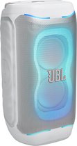 JBL PartyBox 130 - NOUVEAU - Enceinte de Fête Bluetooth Sans Fil - Poignée Pliable - Résistant aux Éclaboussures - Éclairage LED - 15 heures - Blanc