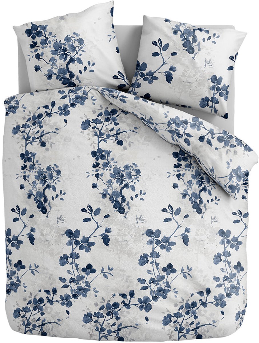 Dekbed-Discounter - Fresh and Co Dekbedovertrek 140 x 200/220 cm - Korte instopstrook - Wasbaar op 40 graden - Inclusief 1 kussensloop - Tranquility Blue