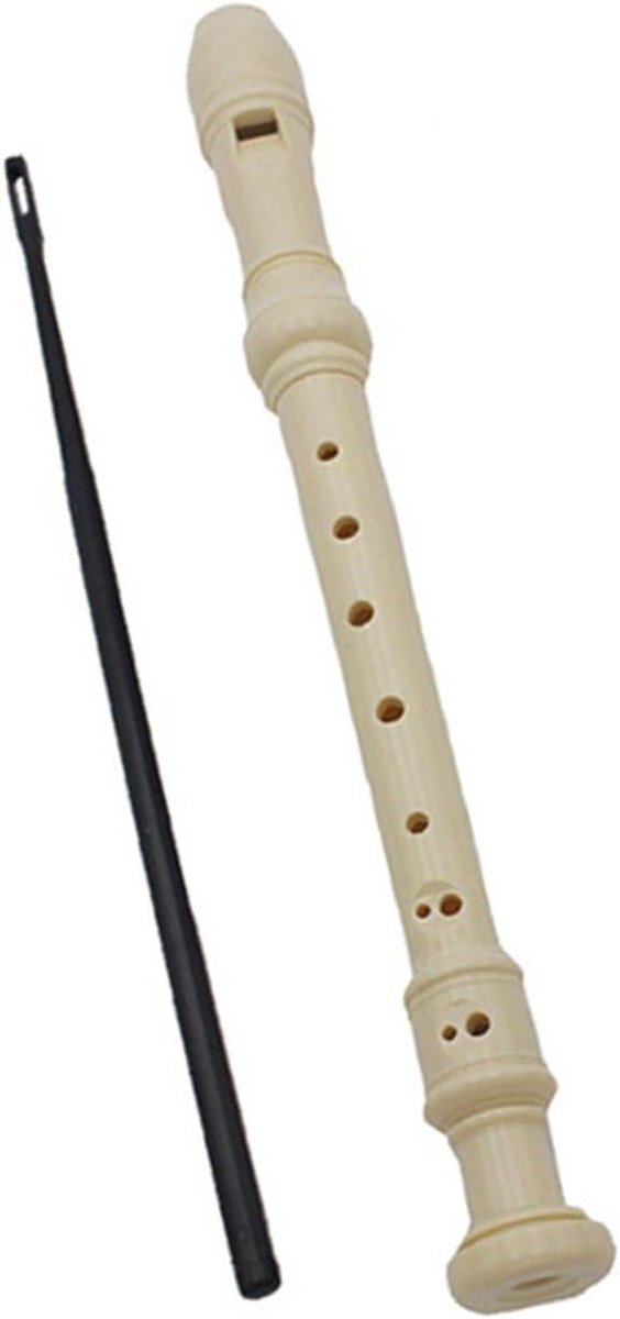 Studenten Blokfluit - Sopraan Fluit - Muziek Leren - 8 Gaten - 35 cm - Wit