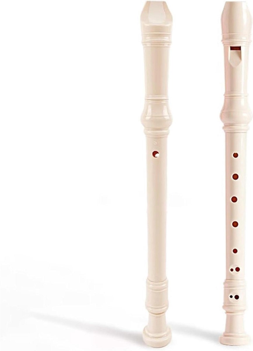 Blokfluit - Recorder Fluit - Muziek Leren - Beginner Vriendelijk - 35 cm - Wit