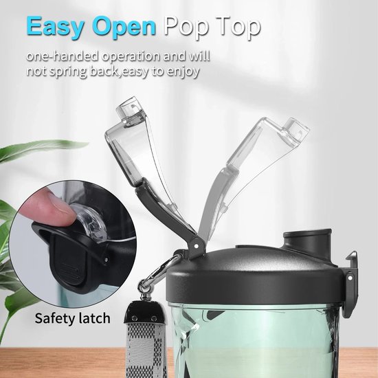 Novendo Goods - Draagbare blender 600 ml oplaadbaar USB-C - Smoothie maker met 18000 RPM en 4000 mAh batterij - Mini juicer voor fruit, ijs en shakes voor onderweg — afbeelding 5