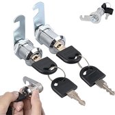 2 stuks - Kastsloten - draaisloten - ronde sloten - brievenbussloten - metalen kastslotcilinders - ladesloten - metalen slotcilinders - sleutelbediende sloten - ladesloten - 40mm - geschikt voor brievenbussen laden kasten en opbergmeubels