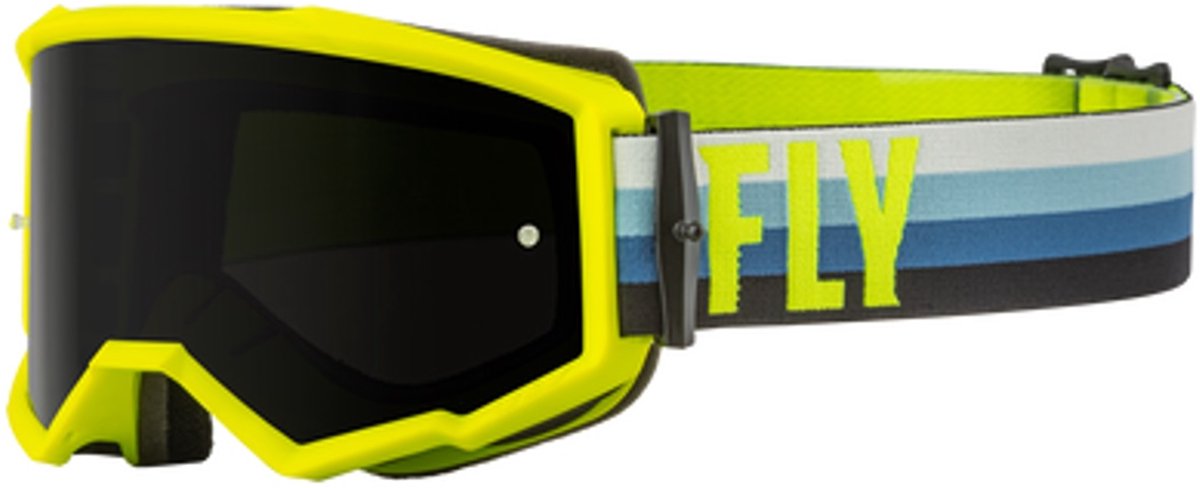 FLY Racing Zone Goggle Hi-Vis Teal W Dark Smoke Lens -