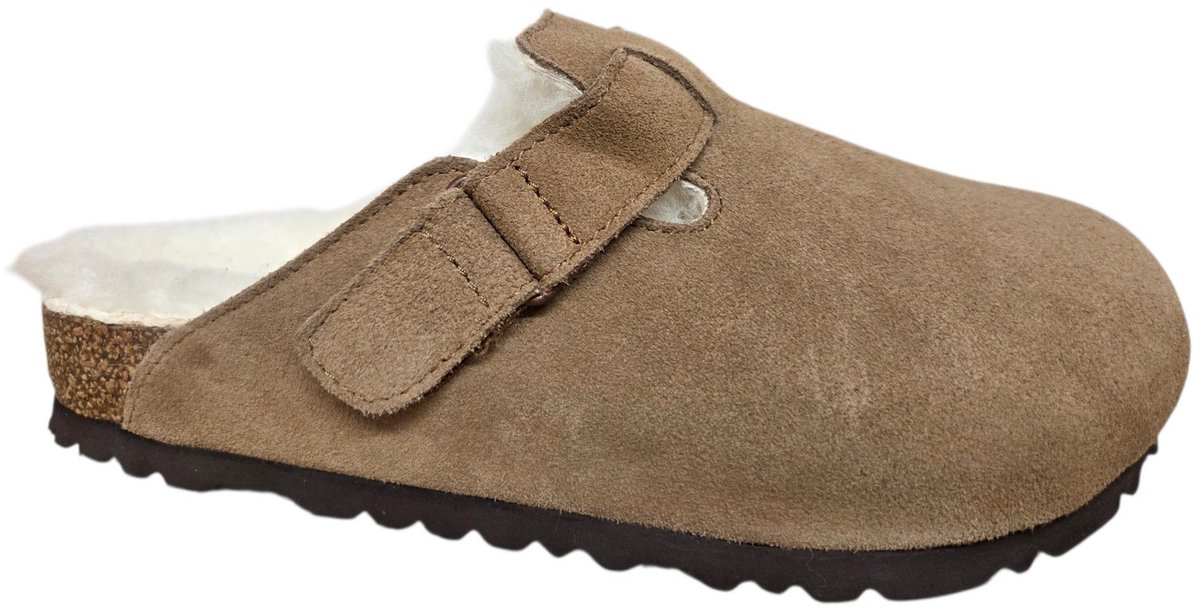 van Buren Clog Mika Zand Pantoffels Suede Beige Uniseks - Beige - 43