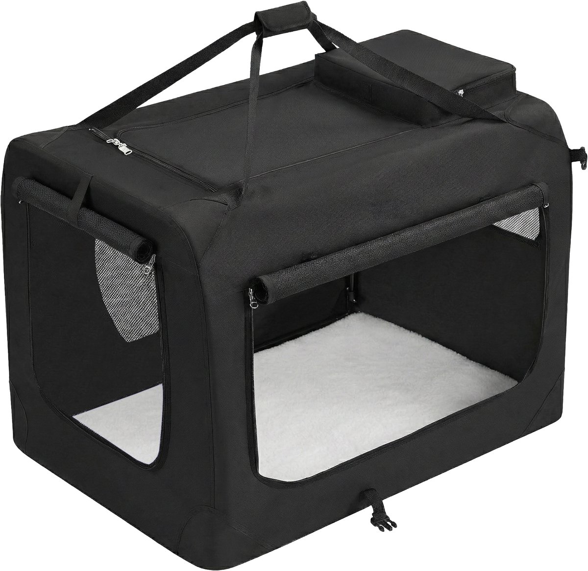 Feandrea - Hondenrugzak - Opvouwbare Hondenbench - Transportbox voor Honden - Met Handvatten en Opbergvakken