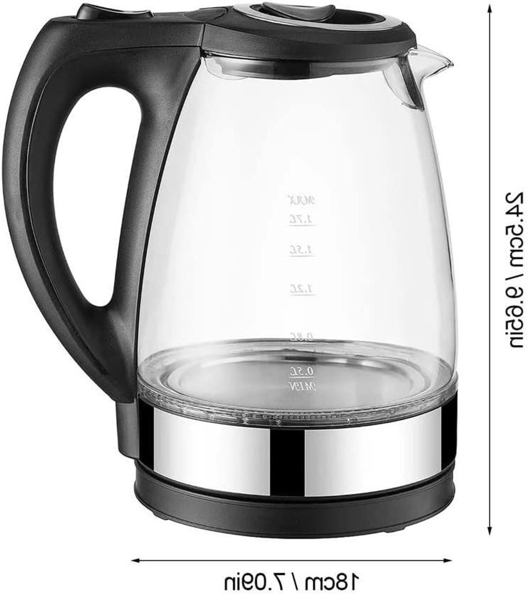 Waterkoker - Ketel Glas - Snel Water Koken - Koude/Warme Bestendig - 15 Liter - Multicolor
