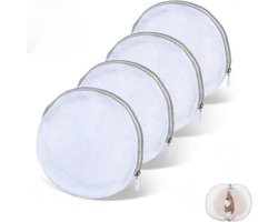 Pakket van 4 kledingfillets voor bh en onderkleding, halfronde zakken 18x16 cm, beschermen de gevoelige kleding voor de wasmachine