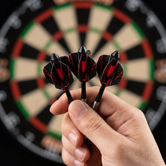 Zwart dart flight beschermers set – dart flight beschermers voor heren en dames – PVC dart flight protector voor bescherming van dart flights – dart accessoires – set van 40 dart flight beschermers — afbeelding 2