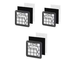 3 sets filters - Voor Philips 2000 Series XB2022 XB2023 XB2042 XB2062 XB2122 XB2123 XB2125 XB2142 - Vervangende stofzuigerfilterset voor wasbare - herbruikbare filters met eenvoudige installatie