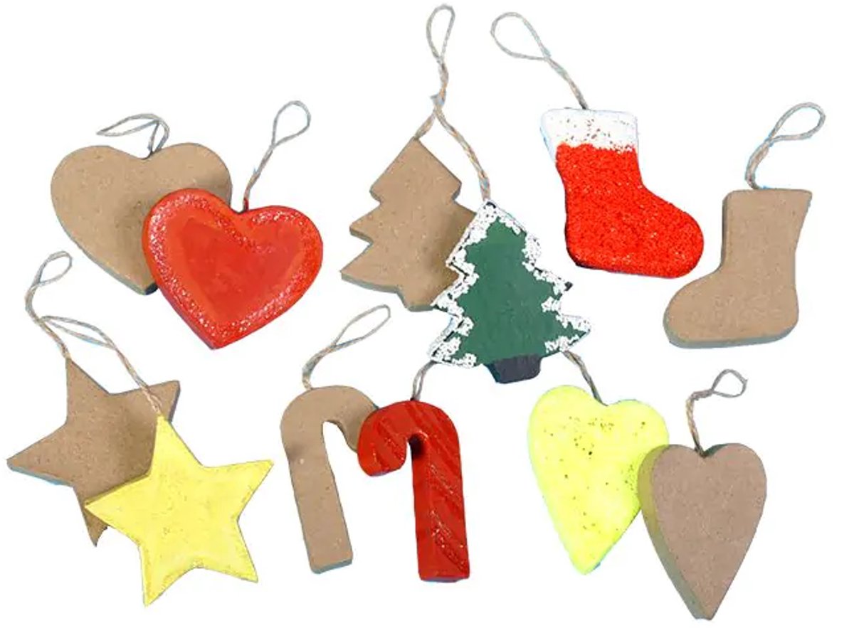 Creativ Company Kersthangers, h: 7-8 cm, 6x29 stuks diverse kleuren