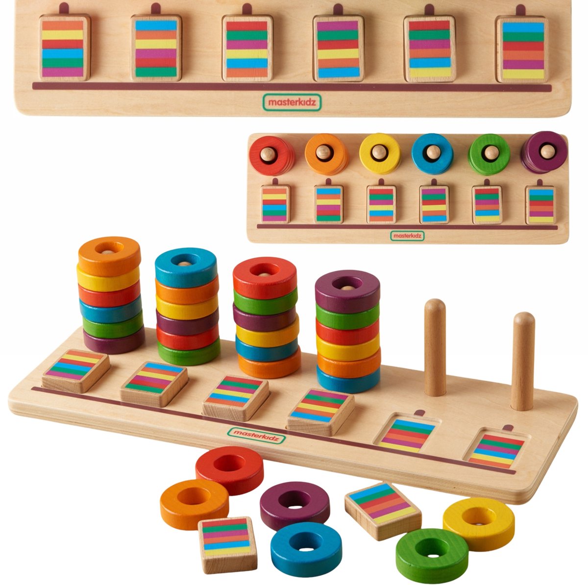 Masterkidz Montessori Leren tellen en kleurenpuzzelsorteerder - UNI
