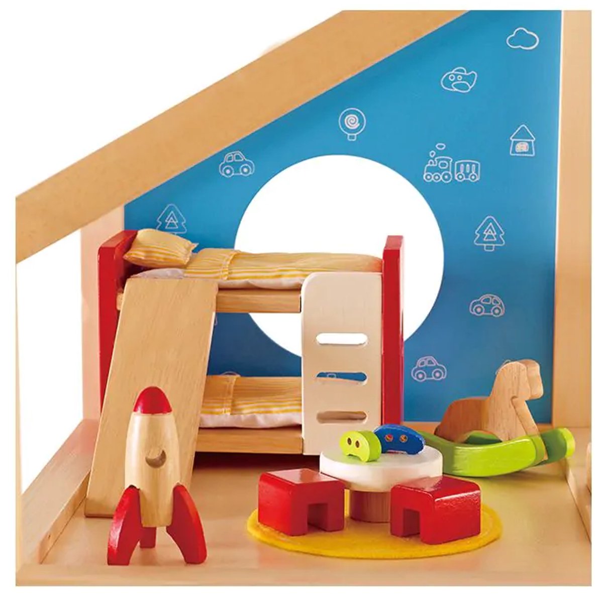 Hape Kinderkamer Poppenhuis Meubels - 14-delig speelset voor kinderen vanaf 3 jaar — afbeelding 11