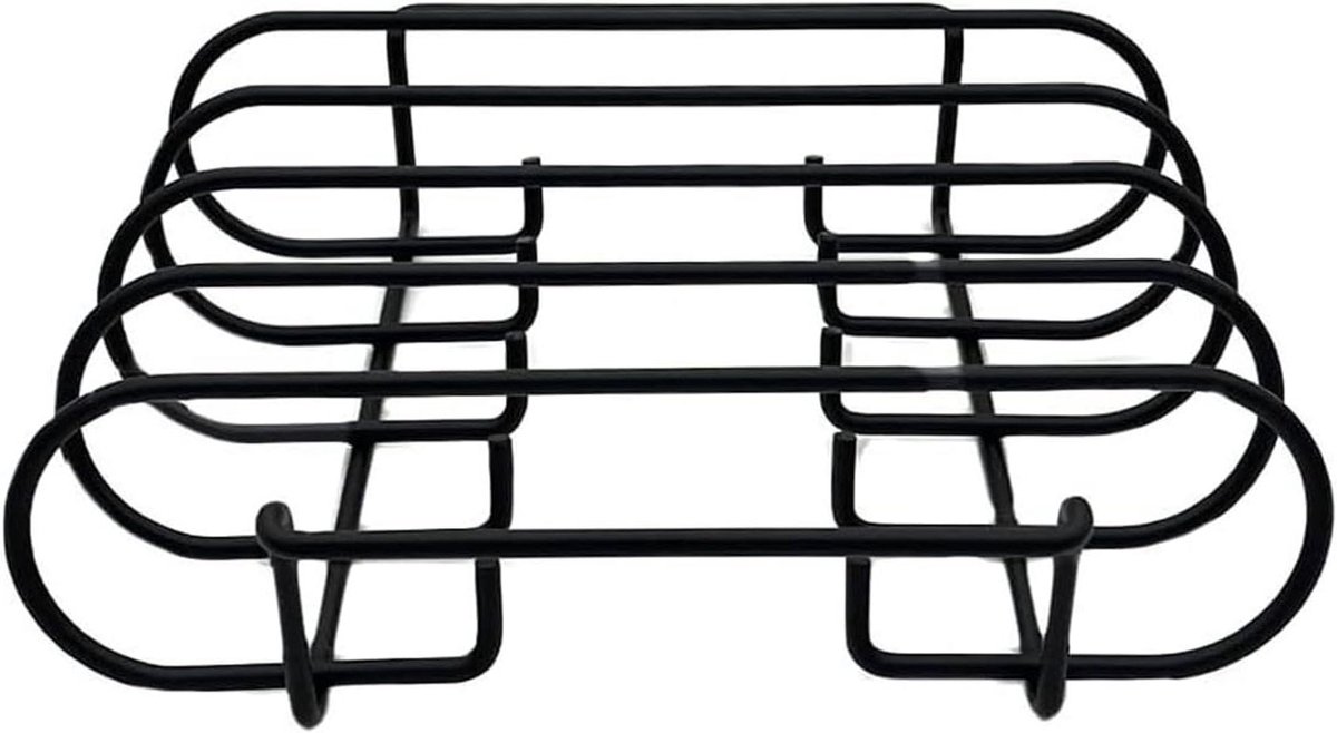 Ribgrill Roestvrij Staal - Ribhouder Grill - Ribben Grillen - Verticaal Ontwerp 4 Sleuven