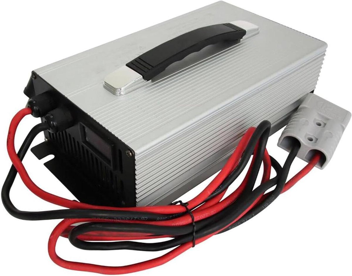 Heftrucklader - Acculader Druppellader - Accu Opladen - Slimme Automatische Laadregeling - 24V 50A - Zilver