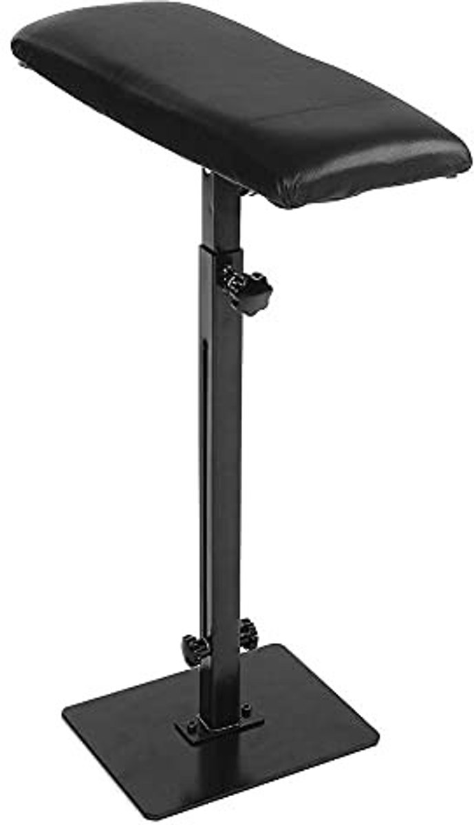 SolidChoice - Professionele tattoo-armsteun - Verstelbare hoogte 63-95cm - Comfortabele schuimvulling - Zwart - Tattoo-arm of beensteun - Stevig en dr