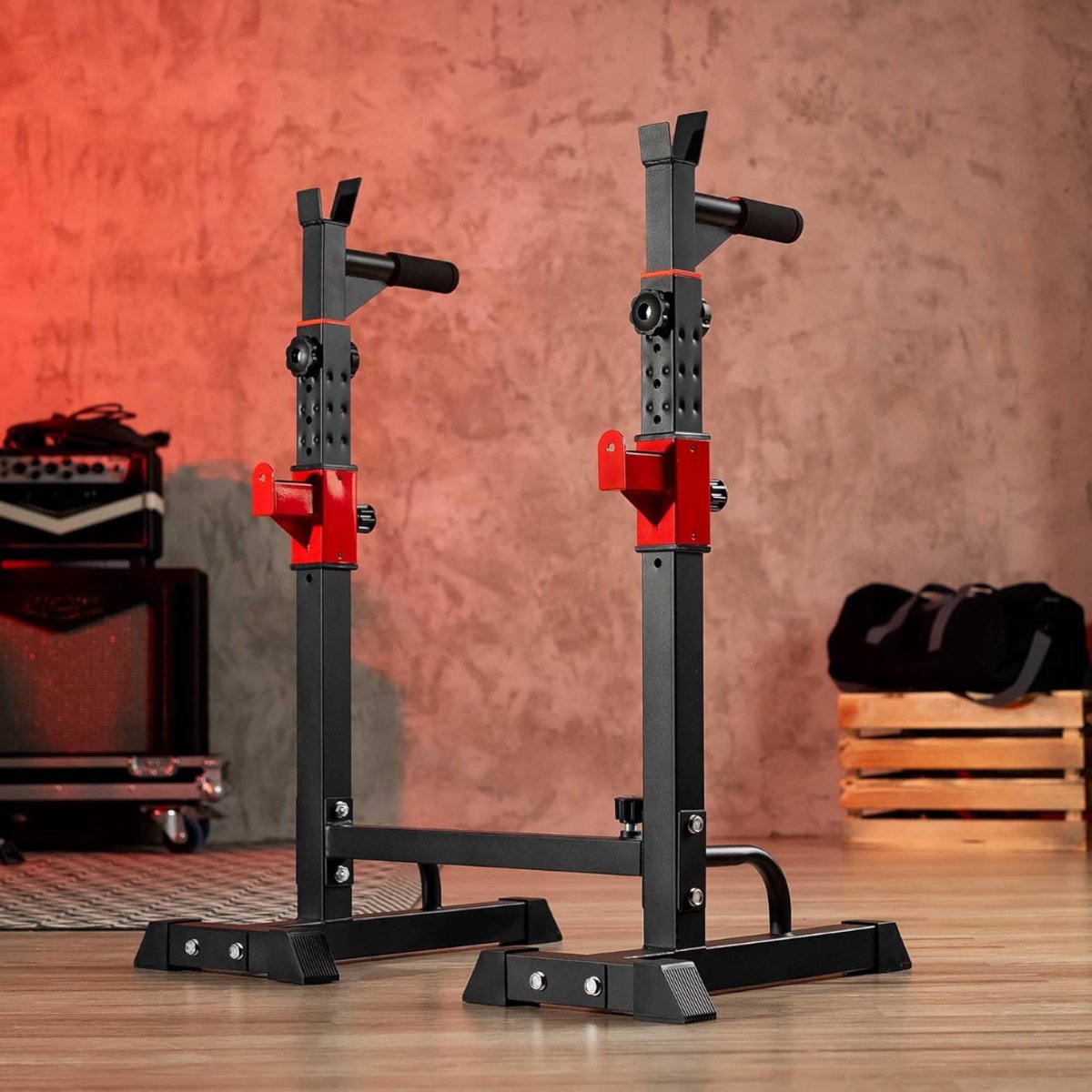 YOR® Squat Rack - Squat Wedge - Power Rack - Zwart - ‎28cm x 128cm x 140cm thumbnail 7