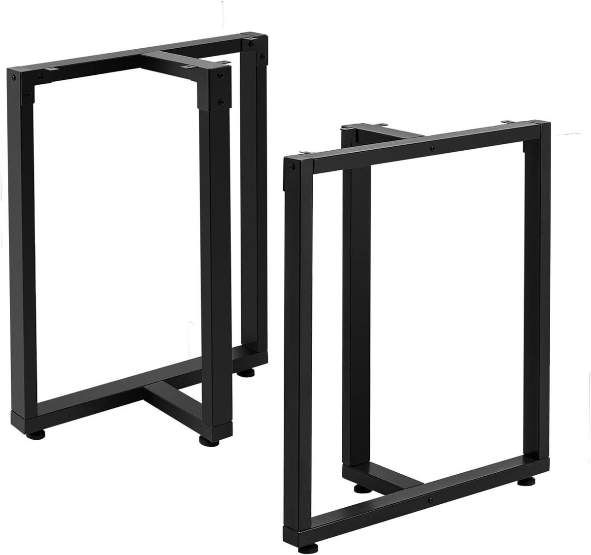 Metalen tafelpoten - Meubelpoten bureau - Meubels maken - Zware stalen constructie - 28 inch hoogte - Zwart