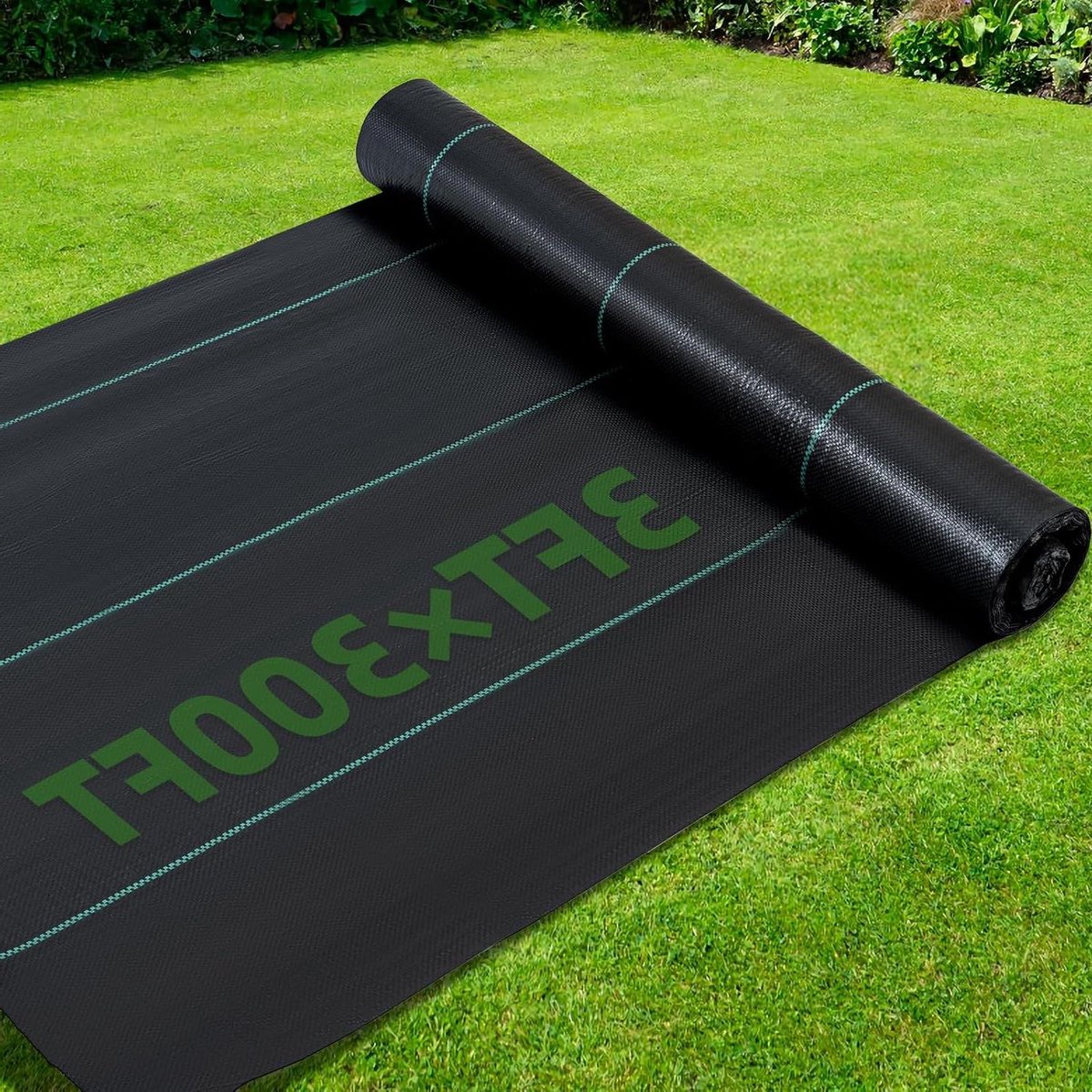 Onkruiddoek Tuin - Bodemdoek Gronddoek - Onkruid Wieden Voorkomen - Zwaar Uitvoering - 3 x 300 feet - Zwart