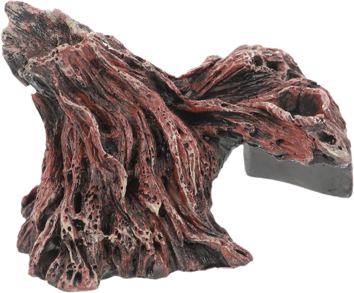 Hars Terrarium Decor - Reptielen Schuilplaats - Huisdieren Verrijken - Natuurlijke Boomstamstijl - 12.5x7.5x6cm - Niet gespecificeerd