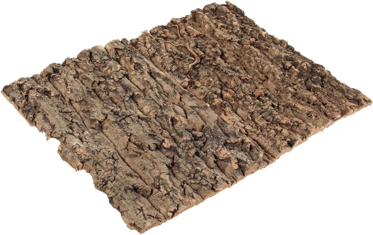 Reptielen Zonnebank Platform - Decoratie Terrarium - Huisdier Welzijn - Natuurlijke Schors Textuur - 30 x 20 x 2 cm
