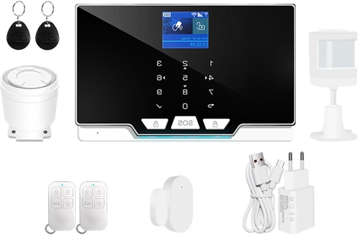 Huis Alarmsysteem - Smart Home Beveiliging - Inbreker Voorkomen - App Controle - 22.9 x 12.7 x 12.7 cm - Wit