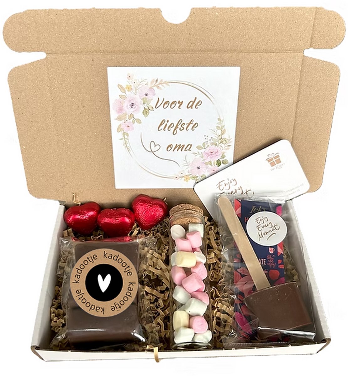 Oma choco mini cadeau - moederdag - oma - chocolade - fudge - chocoladestick