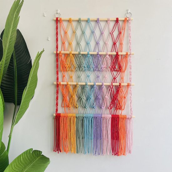 Knuffelnet Opbergnet - Speelgoedhouder Muur - Speelgoed Organiseren - 3-Laags Gelaagd Ontwerp - 90 x 50 cm - Niet gespecificeerd — afbeelding 5
