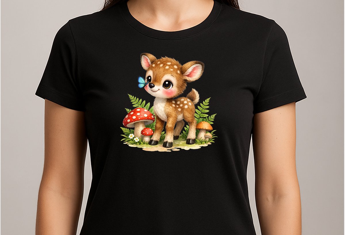Cute Baby Deer - T Shirt - cute - kawaii - Gift - Cadeau - schattig - schattigdesign - liefdesign - pastelkunst - Funny