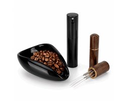 Koffie Dosing Set – Keramische Doseerbak + Statische Spray + Houten WDT Tool – Barista Set voor Perfecte Espresso