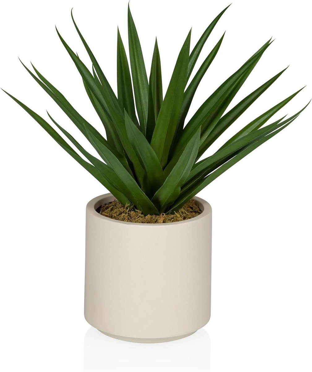Kunst Agave Plant - Nep Plant - Interieur Decoratie - Bedrieglijk Echt - 45 cm - Groen