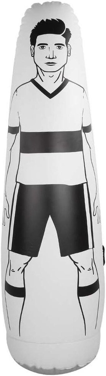 Opblaasbare Voetbal Verdediger - Trainingspop Voetbal - Voetbaltraining Verbeteren - Stereoscopisch Design - 175 x 50 cm - Zwart