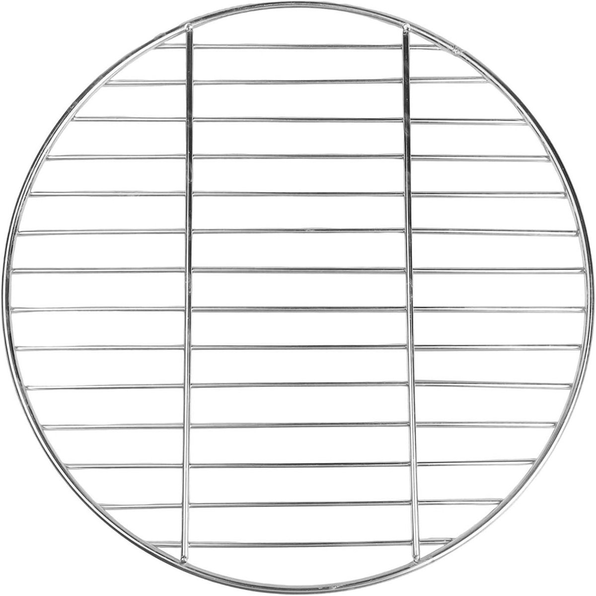 Rond Grill Rooster - Barbecue Net - Buiten Koken - Roestvrij Staal - 38 cm - Zilver