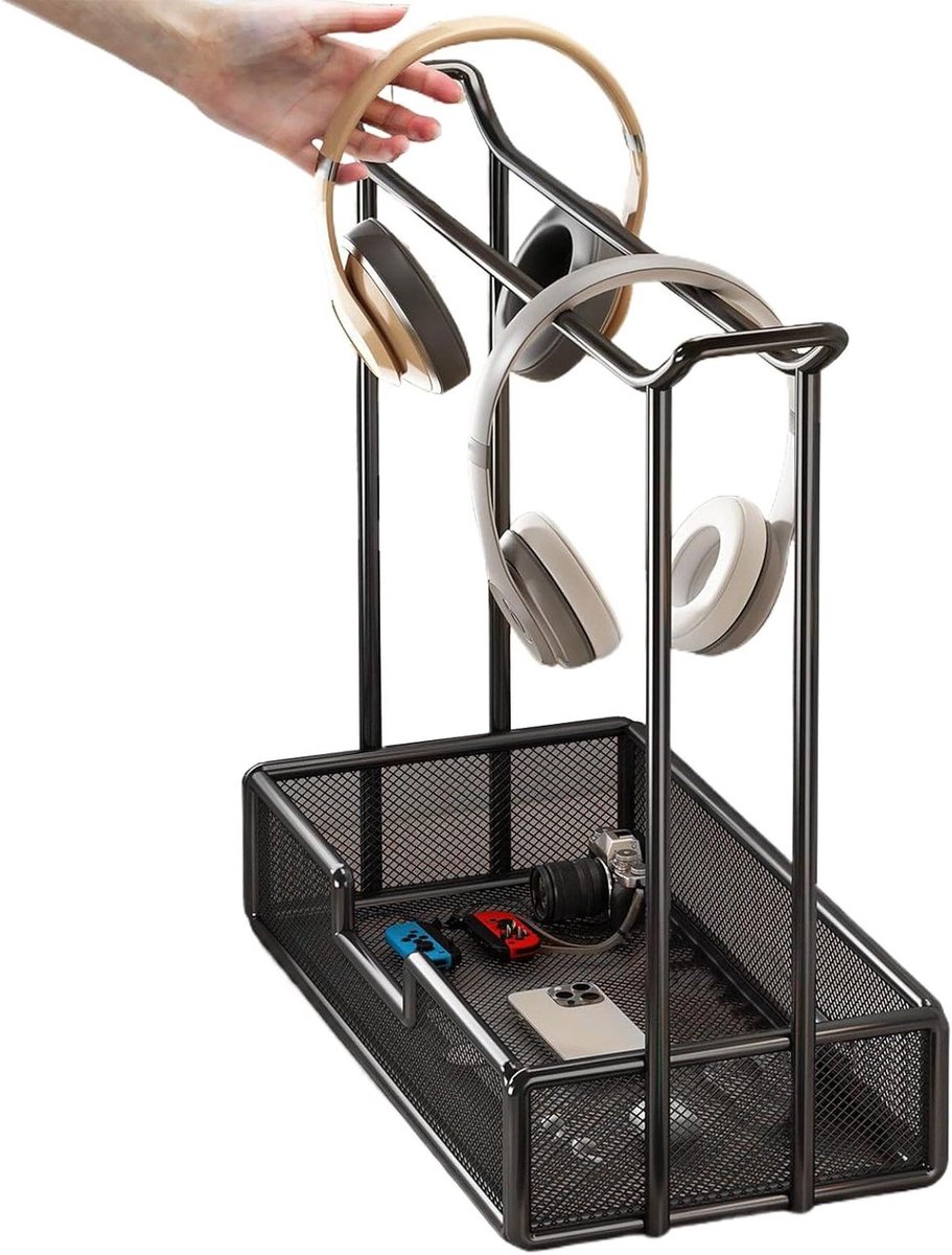 Bureau Organizer - Opbergbak Controller - Kantoor Organiseren - Verticale Opslag - 600 g - Zwart