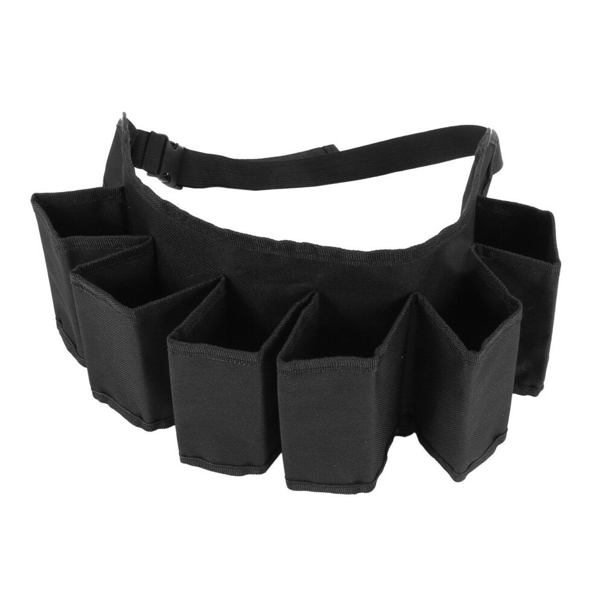 Draagbare heuptas voor bierflessen (6 stuks), geschikt voor wijnflessen en blikjes, zwart.