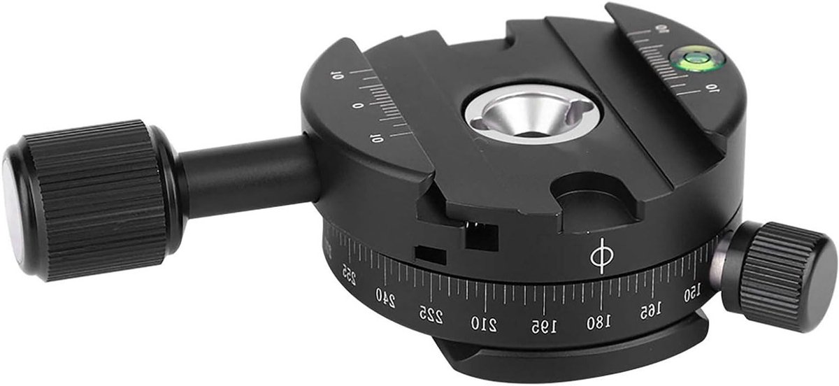 Aluminium Tripod Hoofd met 360 Graden Rotatie, Panoramisch Ontwerp en Schaalniveau voor Arca Swiss Klem