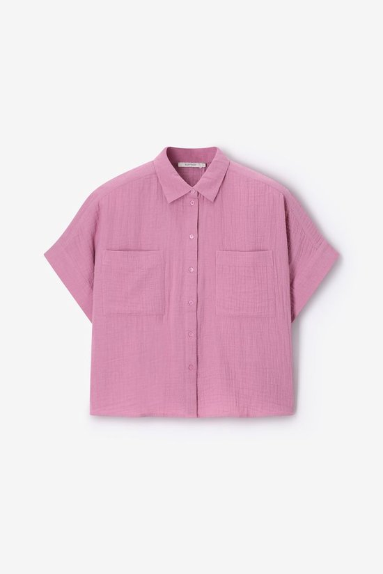 Paarse Mousseline Blouse