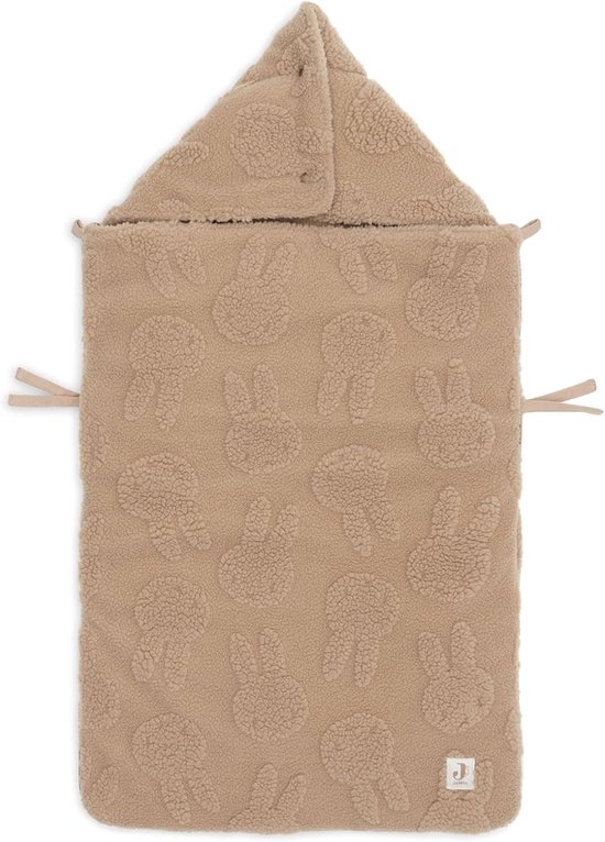 Baby Voetzak - Winterzak Kinderwagen - Warm Blijven - Jacquard Teddy Stof - 42 x 82 cm - Biscuit — afbeelding 2