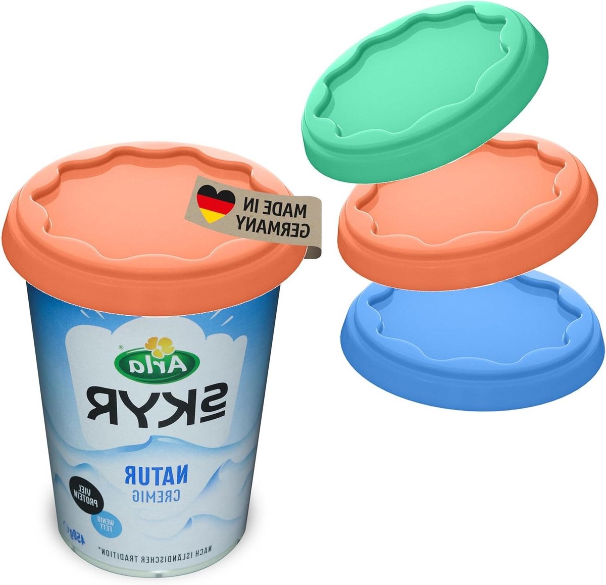 Herbruikbare Deksel Set - Vershouddeksels - Yoghurt Bewaren - Luchtdichte Afsluiting - 3 Delig - Multicolor