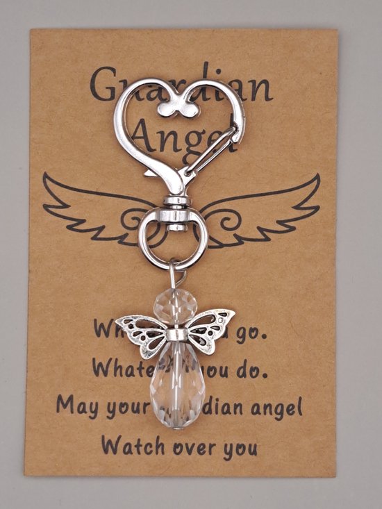 Guardian Angel - Geluksengeltjes - Geluksengel -Engeltje - Gelukspoppetje - Engeltje - Beschermengel - Ik denk aan jou kaartje - Gelukshanger