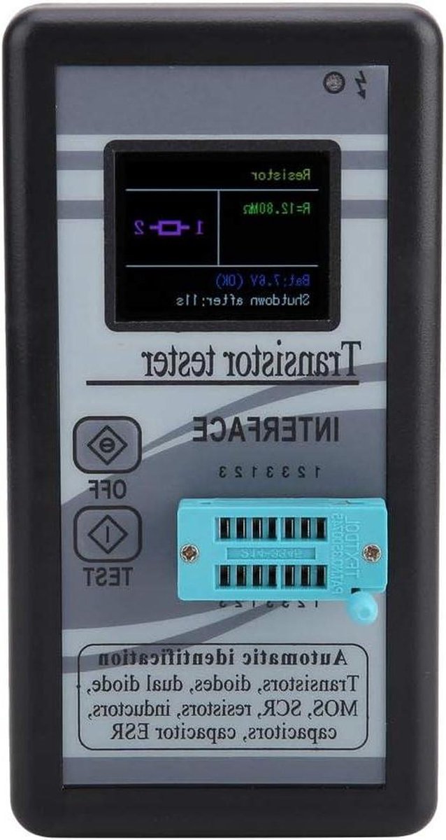 Transistor Tester - Componentenmeter LCD - Elektronica Testen - Automatische Identificatie - 0.5Ω - 50MΩ - Standaard