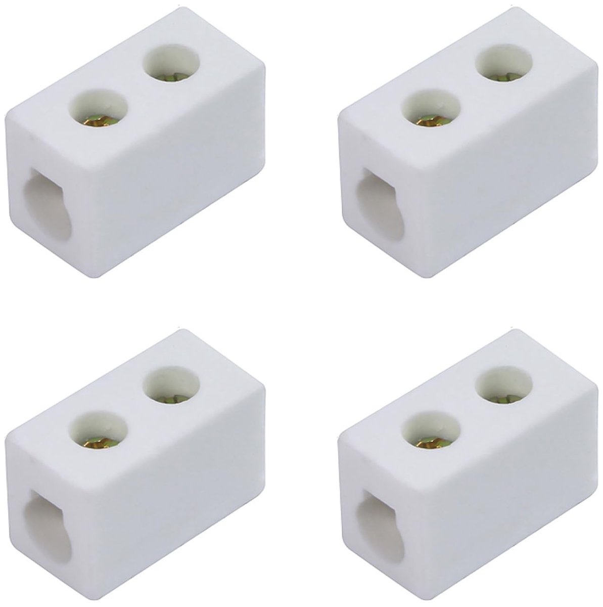 aladdien - Porseleinen Stekker - 30A 250V - Sterke Verbindingskabel - 6mm Ingang - Duurzaam Materiaal - Set van 4 - Geschikt voor Elektrische Toepas...