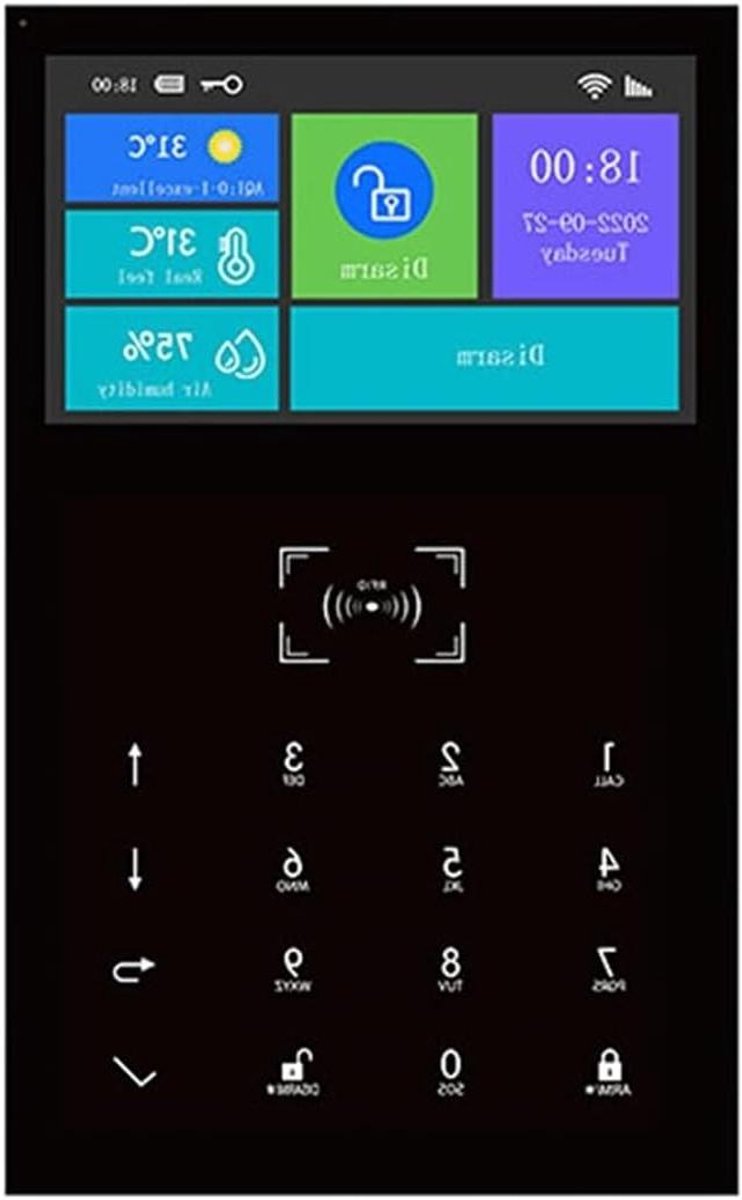 Smart Alarm Systeem - Home Beveiliging - Huis Beveiligen - 4.3 Inch Touchscreen - 18x11x1.5 CM - PG109